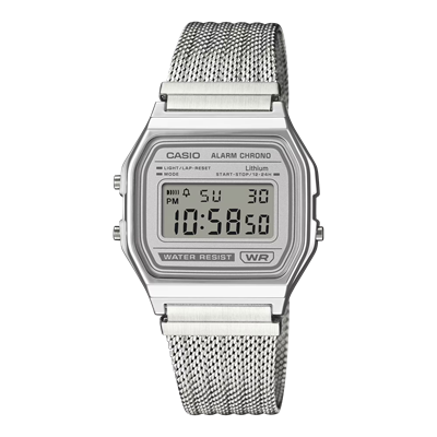 RELOJ CASIO A158WEM-7EF UNISEX 36.8 × 33.2 MM